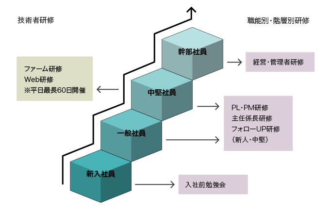 ステップアップの流れのイメージ